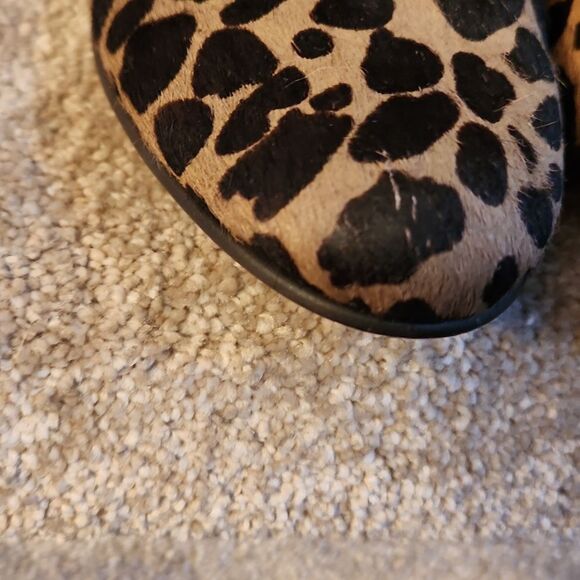 Sam Edelman Women's Giraffe Animal Print Calf Hair Lace-Up Loafers Size 7 - Picture 4 of 7